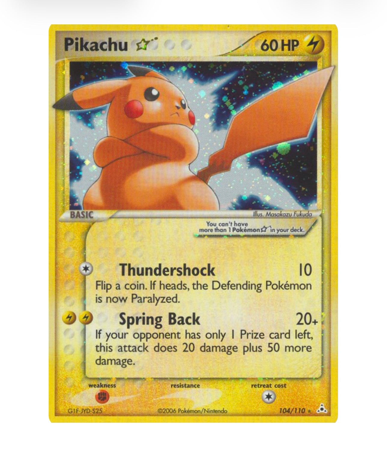 Gold star pikachu